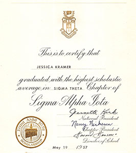 Sigma Alpha Iota certificates