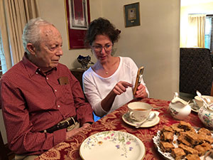 Michael with Natasha and cookies