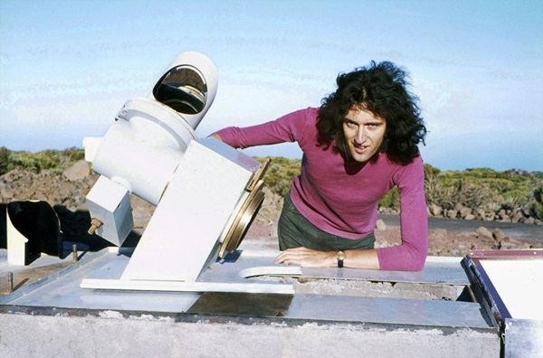 Brian May at
	Tenerife Observatory, 1971