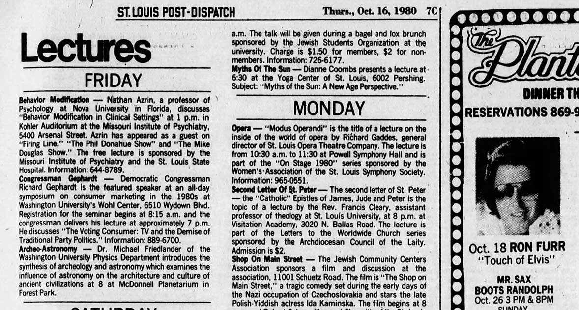 1980 talk: archaeastronomy