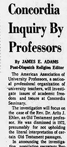 Mar 1974 Concordia investigation