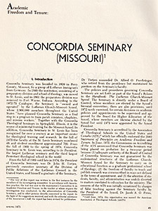 May 1975 Concordia report