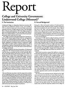 Academe 1994
report Lindenwood