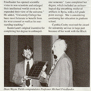 WU Record-Dean's Award