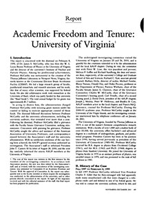 Academe 2001 report UVa