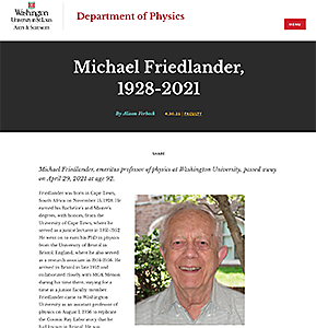 Wash U Physics Dept