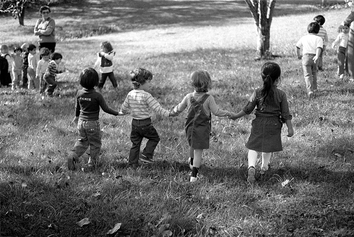 found children holding hands