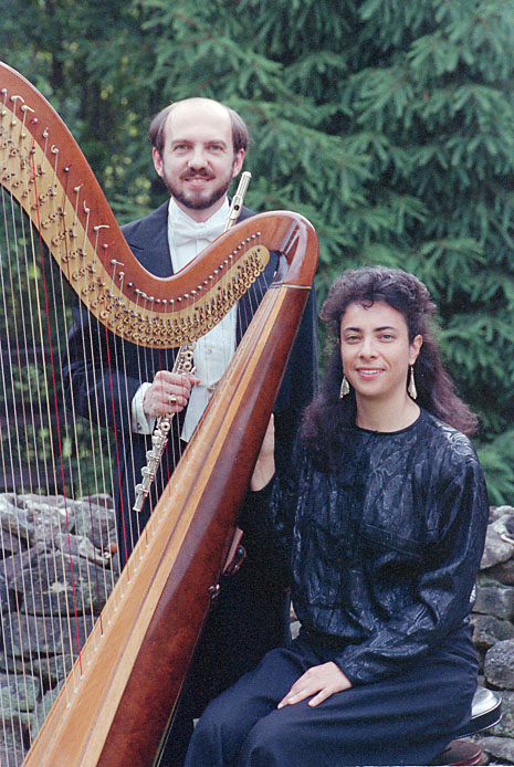 Harp and flute photo