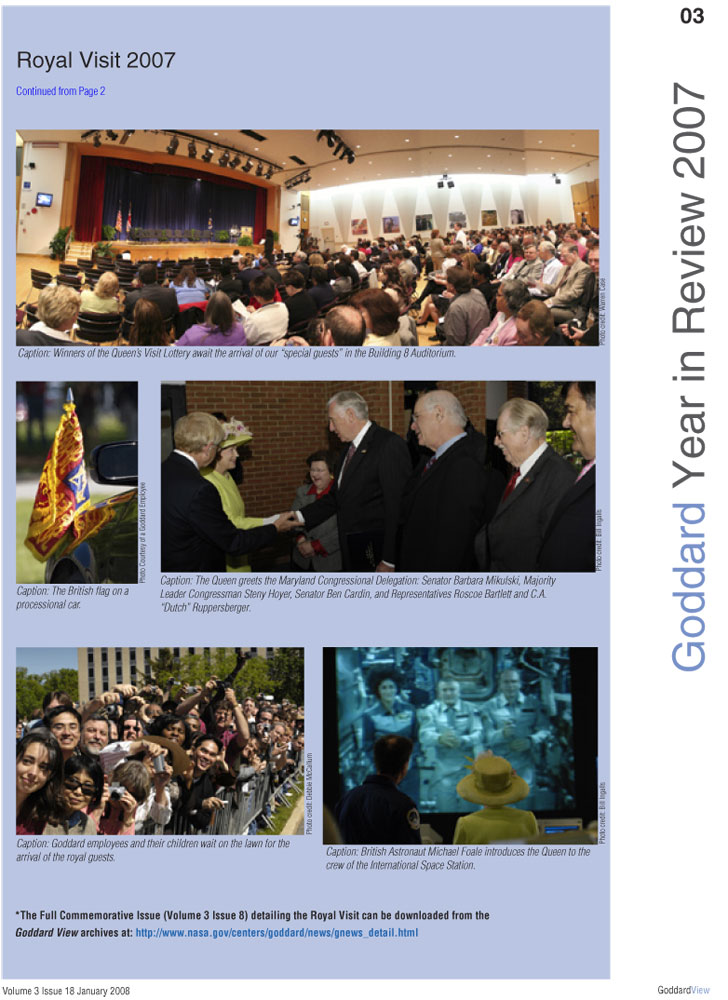 Goddard View- Royal visit