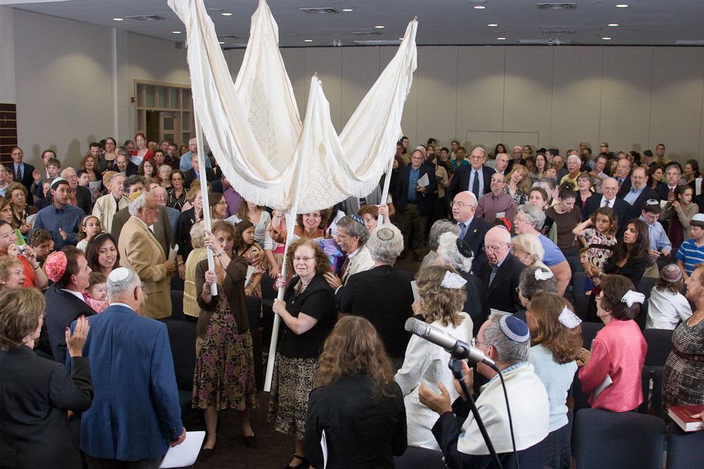 Torah moves through congregation
