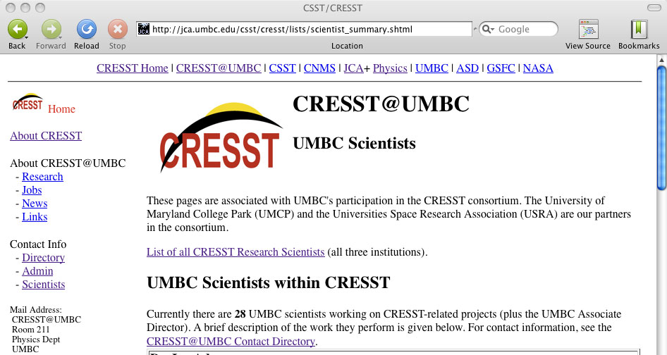 CRESST scientsts banner