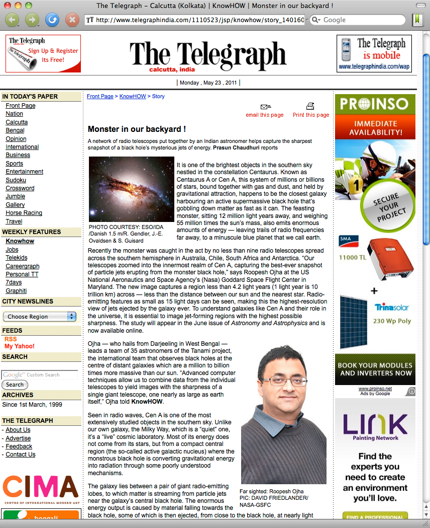 Monster in Our
Backyard --Telegraph India 