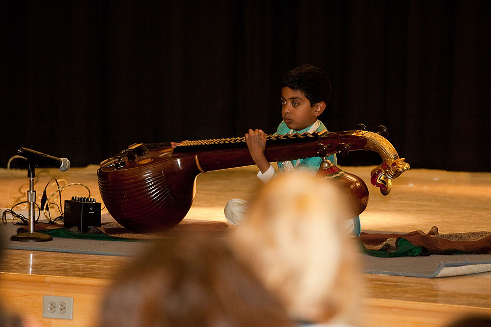 student performing