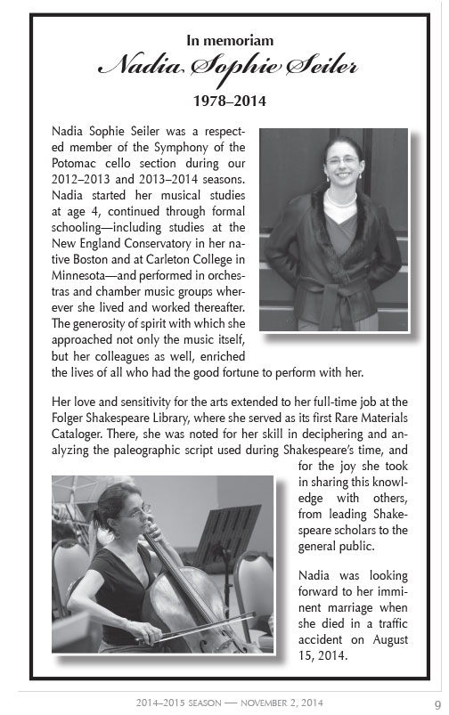 Nadia Seiler memorial page