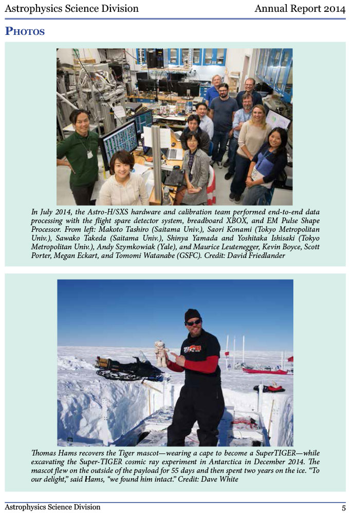 2014 ASD Annual Report Astro-H SXS