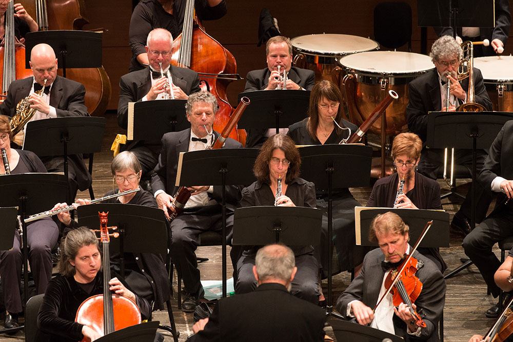 orchestra, up the middle