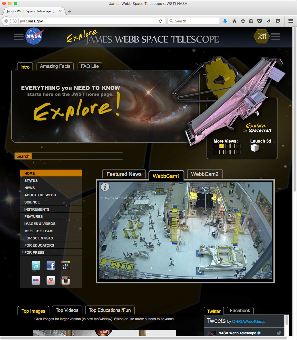 web page top