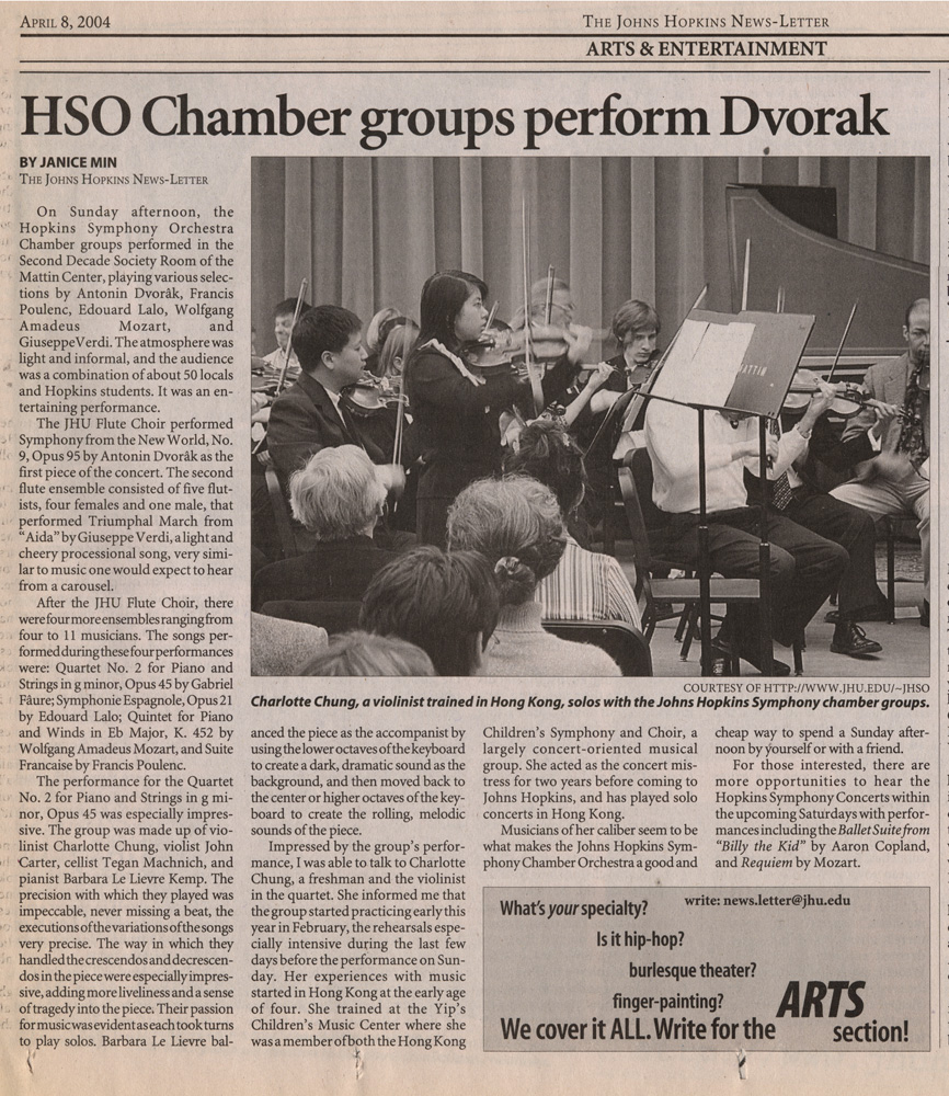 JHU Newsletter 2004