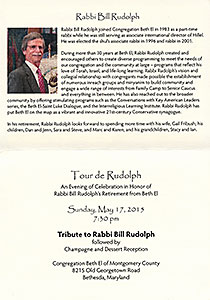 Rabbi retirement